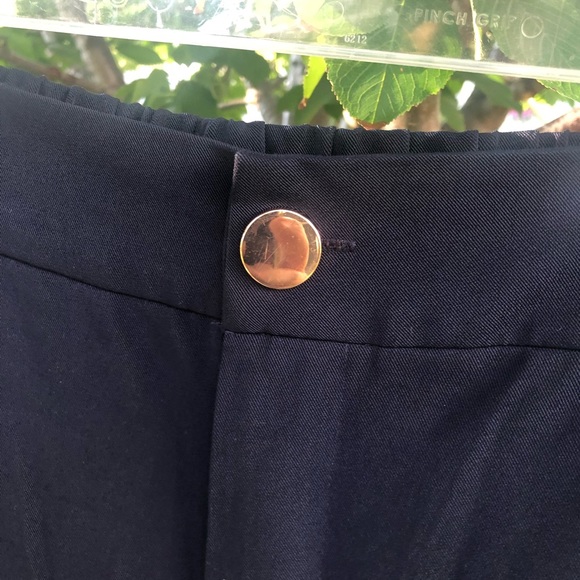 Stunning Madison Marcus Navy blue with Rainbow Tape Side Split Pants Size M - Picture 5 of 8